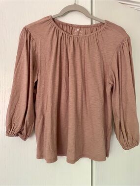Velvet by Graham & Spencer Blush Pink Peasant Tee Vintage Slub XS S